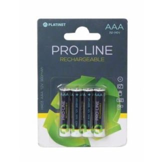 PILAS RECARGABLES PLATINET PAR34 R03 900MAH PACK 4