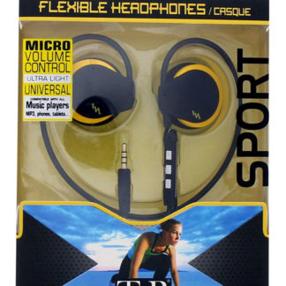AURICULAR TNB DEPORTIVO FLEXIBLE MANOS LIBRES NEGRO AMARILLO CSSPFLEX
