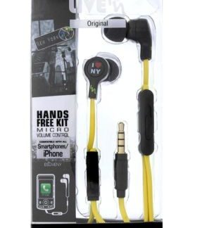 TNB AURICULAR ESTEREO TAPON CON KIT DE MANOS LIBRES – DISEÑO NUEVA YORK