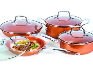 SET CACEROLAS ICARUS IC Z7204 1 COBRE 8PCS